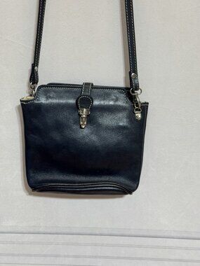 Marco Firenze Navy Blue Leather Borse In Pelle Leather Crossbody Bag Italy